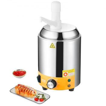 Electric Cheese Dispenser with Pump, 2.4L Commercial Hot Fudge Warmer, Plastic Pump Dispenser, 86-230? Temp Adjustable Nacho Cheese Sauce Warmer, for Hot Fudge Cheese Caramel