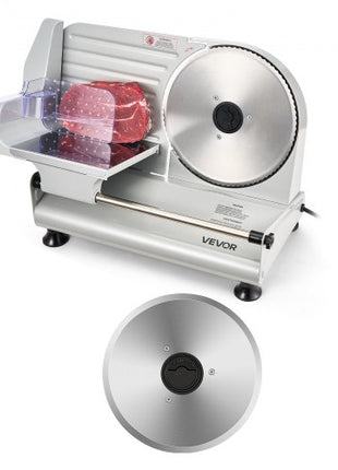 Meat Slicer, 8.6" Electric Deli Slicer with 2 SUS420 Blades & 0-0.6" Adjustable Thickness, Dual Security Lock, 200W Home Food-Slicer for Frozen Meat, Ham, Baguett, Steak, ETL Approved