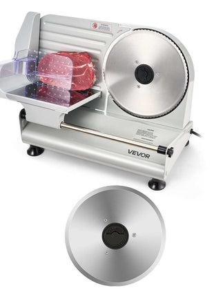 Meat Slicer, 8.6" Electric Deli Slicer with 2 SUS420 Blades & 0-0.6" Adjustable Thickness, Dual Security Lock, 200W Home Food-Slicer for Frozen Meat, Ham, Baguett, Steak, ETL Approved