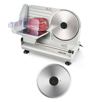 Meat Slicer, 8.6" Electric Deli Slicer with 2 SUS420 Blades & 0-0.6" Adjustable Thickness, Dual Security Lock, 200W Home Food-Slicer for Frozen Meat, Ham, Baguett, Steak, ETL Approved