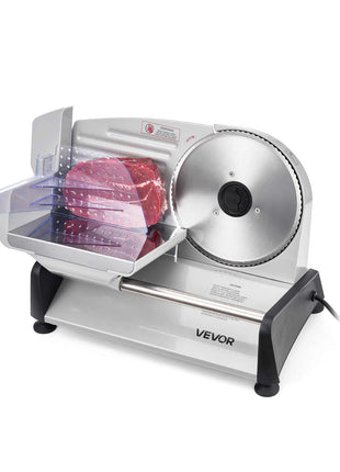 Meat Slicer, 7.5 inch 200W Electric Deli Slicer Machine with  SUS420 Blade, 0-0.6 inch Adjustable Thickness, ETL Certified Home Food-Slicer for Meat, Ham, Baguett, Steak, ETL Approved