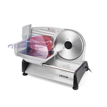Meat Slicer, 7.5 inch 200W Electric Deli Slicer Machine with  SUS420 Blade, 0-0.6 inch Adjustable Thickness, ETL Certified Home Food-Slicer for Meat, Ham, Baguett, Steak, ETL Approved