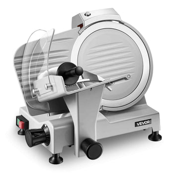 Commercial Meat Slicer, 300W Electric Cutter, Removable 10" Carbon Steel Blade and Food Tray, 0-0.47" Adjustable Thickness Food Slicer Machine,for Frozen Meat, Ham, Baguett, Steak, ETL Approved