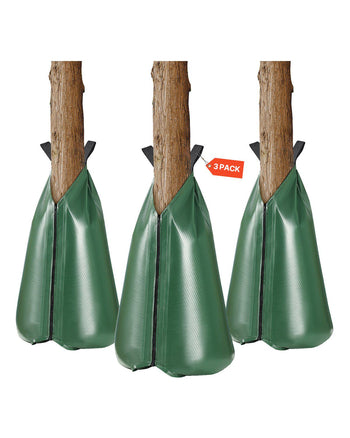 Tree Watering Bag, 3 Packs 20 Gallons Watering Bags for New Trees, 5-9 Hours Slow Release Refillable Tree Drip Irrigation Bags with Zipper, Durable Tree Watering System for Deep Root Targeting