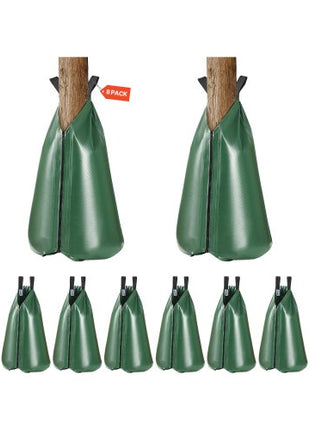 Tree Watering Bag, 8 Packs 20 Gallons Watering Bags for New Trees, 5-9 Hours Slow Release Refillable Tree Drip Irrigation Bags with Zipper, Durable Tree Watering System for Deep Root Targeting