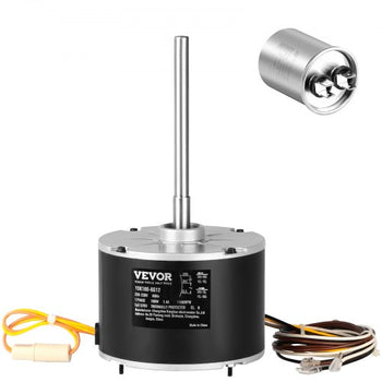 Condenser Fan Motor 5KCP39EGS070S, 5KCP39EGY823S, 1/4 HP 208-230V, 1100RPM, OEM Standard Upgraded Replacement Condenser Motor Reversible Rotating, Explosion-proof CBB65 5?F/370V Capacitor