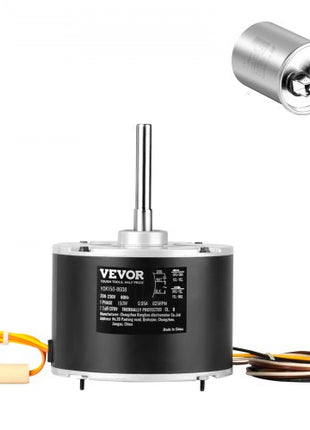 Condenser Fan Motor 5KCP39GFS166S, 3S003, 1/5 HP 208-230V, 825RPM, OEM Standard Upgraded Replacement Condenser Motor Reversible Rotating, Explosion-proof CBB65 7.5?F/370V Capacitor