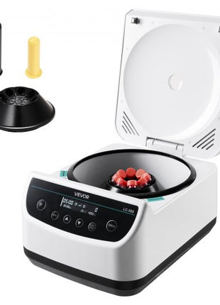Centrifuge Machine, 100-1900xg RCF Electric Laboratory Centrifuge Machine with 1 Rotor for 2/5/10/15ml Tube Capacity, Low Speed 500-4000rpm with Timer, Widely Used in Various Experiments