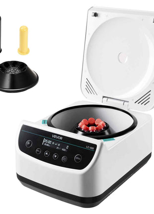 Centrifuge Machine, 100-1900xg RCF Electric Laboratory Centrifuge Machine with 1 Rotor for 2/5/10/15ml Tube Capacity, Low Speed 500-4000rpm with Timer, Widely Used in Various Experiments