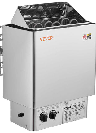 Sauna Heater, 4.5KW 240V Electric Sauna Stove, Dry Steam Bath Saunas Stove with Pre-Drilled Bracket, Fit 105 to 210 CU.FT Saunas Rooms, Steam Bath Stoves for Home, Commercial, Leisure Venues