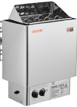 Sauna Heater, 6KW 240V Electric Sauna Stove, Dry Steam Bath Saunas Stove with Pre-Drilled Bracket, Fit 176.5 to 317.8 CU.FT Saunas Rooms, Steam Bath Stoves for Home, Commercial, Leisure Venues