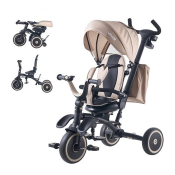 Toddler Tricycle & Stroller for 18 Months to 5 Year Old, 7-in-1 Kids Trike with Parent Push Handle, Canopy, Rotating Seat and Storage, Tricycle for Toddlers, Birthday Toy for Boys and Girls