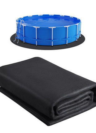 24ft Round Pool Liner Pad, Pool Liner Pad for Above Ground Swimming Pools, Extra-Thick Pool Mat, Prevents Punctures, Recycled Geotextile Material Underlayment Pad, Extend Liner Life