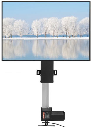 Automated TV Elevator for Up to 50" Screens, 28" Stroke with Adjustable Height from 38" to 65", Remote Controlled, Supports up to 132 lbs
