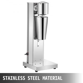 Milkshake Maker Kit, Stainless Steel Electric Milkshake Maker, 180W Milkshake Machine, Single Head Classic Milkshake Maker with 800ml Cup, Silver Milkshake Maker Machine, 2 Speed Adjustable