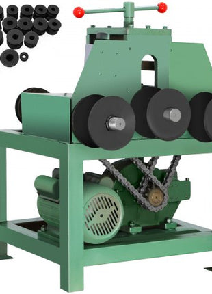 Electric Pipe Tube Bender, 1500W Electric Tube Roller Bender Tool, Multi-function Pipe Bender Machine with 9 Round and 8 Square Die Set for Thin-wall Circular Square Tube Bending