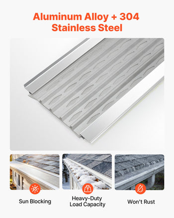 Gutter Guard, 6 in Aluminum Gutter Cover with Stainless Steel Micro Mesh, Heavy-Duty 100ft Length, 0.04in Thick, Leaf Guard for Debris and Pine Needles, Easy DIY Install, Screws Included, 20 PCS