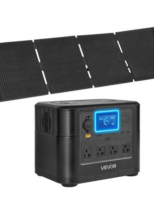 Portable Power Station with 200W Solar Panel, 1800W Solar Generator Power Station, 1008Wh LiFePO4 Battery Backup with 9 Output Ports for for Home Emergency, Outdoor Camping, RV Travel