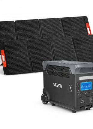 Portable Power Station with 2PCS 200W Solar Panels, 3000W Solar Generator Power Station, 3072Wh LiFePO4 Battery Backup with 15 Output Ports for for Home Emergency, Outdoor Camping, RV Travel