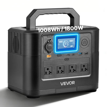 Portable Power Station, 1800W Solar Generator Power Station, 1008Wh LiFePO4 Battery Backup with 9 Output Ports for for Home Emergency, Outdoor Camping, RV Travel (Solar Panel NOT Included)