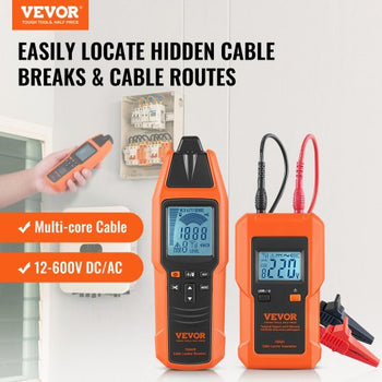 Subterranean Wire Tracker, Up to 3 FT Detection Depth, Voltage Range 12-600V, Circuit and Line Break Locator, Extends to 6561 FT for Underground Pipes, Electric Fencing, Hidden Wires