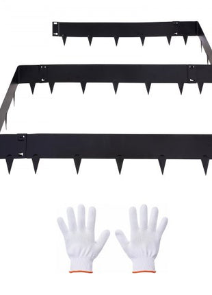 Galvanized Steel Landscape Edging, 6-Pack 40 x 8.15 Inch Metal Edging for Landscaping with Gloves, Easy-to-Install, Heavy Duty Metal Garden Edge Border for Flower Bed, Yard Pathway