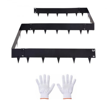 Galvanized Steel Landscape Edging, 6-Pack 40 x 8.15 Inch Metal Edging for Landscaping with Gloves, Easy-to-Install, Heavy Duty Metal Garden Edge Border for Flower Bed, Yard Pathway