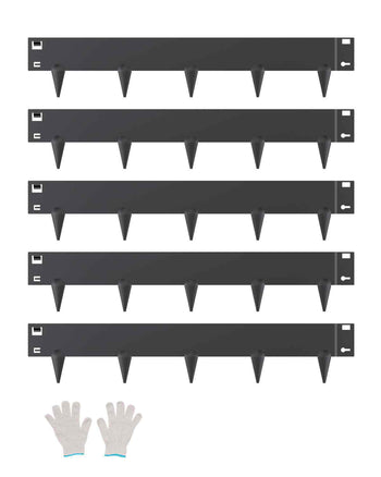 Steel Landscape Edging, 5 Packs 39 x 4 in Rust-Resistant Metal Landscape Edging, Bendable Garden Edging Border, Heavy Duty Lawn Edging, Easy-to-Install, Flower Bed Yard Pathway Divider Black
