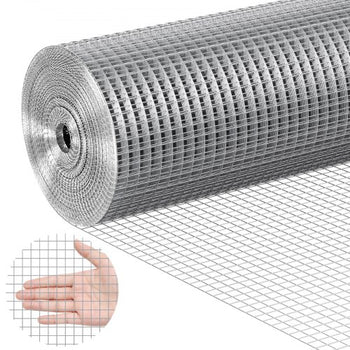 Hardware Cloth, 1/2 inch 36in x 50 ft 19 Gauge, Hot Dipped Galvanized Wire Mesh Roll, Chicken Wire Fencing, Wire Mesh for Rabbit Cages, Garden, Small Rodents