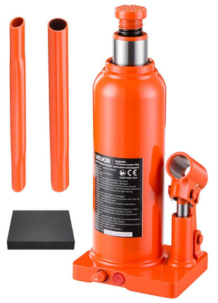 Hydraulic Bottle Jack 6 Ton (13227.7 lbs) 8.66"-16.93" Lifting Range, for Full-Size SUV, Light-Duty Pickup, Commercial Van, Auto Repair House Lift, Multi-Directional Welded Jack with Long Handle