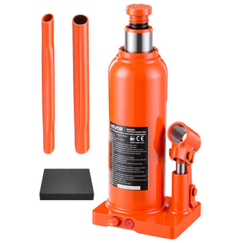 Hydraulic Bottle Jack 6 Ton (13227.7 lbs) 8.66"-16.93" Lifting Range, for Full-Size SUV, Light-Duty Pickup, Commercial Van, Auto Repair House Lift, Multi-Directional Welded Jack with Long Handle