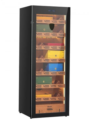 Electric Humidor, 288L, 1700 Counts Electric Cigar Humidor Cabinet with Compressor Cooling, Constant Humidity & Temperature Control, Spanish Cedar Wood Shelves & Drawers, 7 Layers, for Household