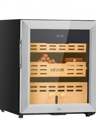 Electric Humidor, 50L, 300 Counts Electric Cigar Humidor Cabinet with Compressor Cooling, Constant Humidity & Temperature Control, Spanish Cedar Wood Shelves & Drawers, 2 Layers, for Household