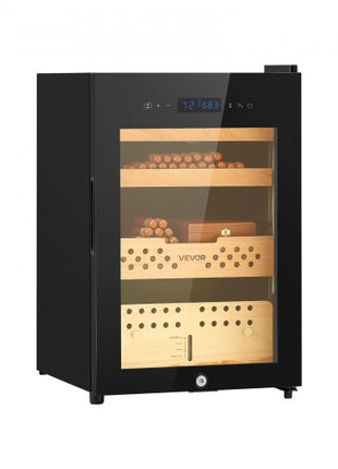 Electric Humidor, 60L, 350 Counts Electric Cigar Humidor Cabinet with Compressor Cooling, Constant Humidity & Temperature Control, Spanish Cedar Wood Shelves & Drawers, 3 Layers, for Household