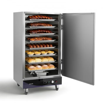 Electric Hot Box Food Warmer, 8-Tier Commercial Warming Cabinet with Water Tray, Single-Door and Adjustable Shelves, Stainless Steel Food Warmer Cabinet, for Restaurant, Kitchen, Pizza, Chicken