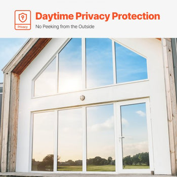 Window Privacy Film, One Way Window Tint, Privacy Mirror Reflective Film, Sun Blocking Heat Control Glass, Self-Adhesive, See out Not in Window Film for Home and Office, Silver, 36 in x 49.3 ft