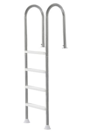 Swimming Pool Ladder, 4-Step Double Handrails Stairs with Non-slip Heavy Duty Steps, Stainless Steel Load Capacity 265 lbs, for 54 In Inground Pools with Mounted Deck Board Indoor & Outdoor
