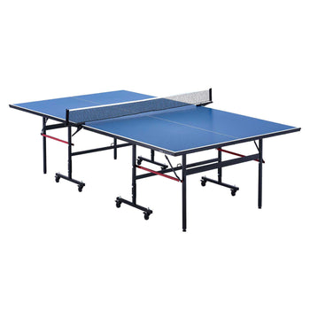 Ping Pong Table, Professional Table Tennis Game, Indoor MDF Portable Table Tennis Table, Foldable Ping Pong Table with Quick Clamp Net and Lockable Wheel, 10 Minute Easy Assembly, 12mm Tabletops