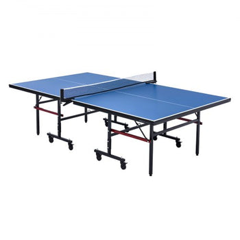 Ping Pong Table, Professional Table Tennis Game, Indoor MDF Portable Table Tennis Table, Foldable Ping Pong Table with Quick Clamp Net and Lockable Wheel, 10 Minute Easy Assembly, 18mm Tabletops