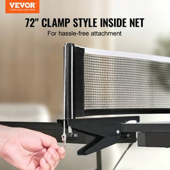 Ping Pong Table, Professional Table Tennis Game, Indoor MDF Portable Table Tennis Table, Foldable Ping Pong Table with Quick Clamp Net and Lockable Wheel, 10 Minute Easy Assembly, 25mm Tabletops