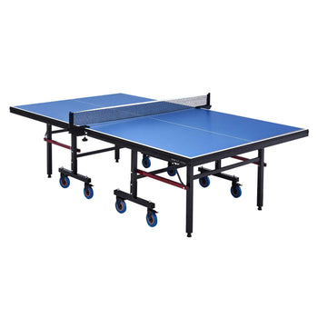 Ping Pong Table, Professional Table Tennis Game, Indoor MDF Portable Table Tennis Table, Foldable Ping Pong Table with Quick Clamp Net and Lockable Wheel, 10 Minute Easy Assembly, 25mm Tabletops