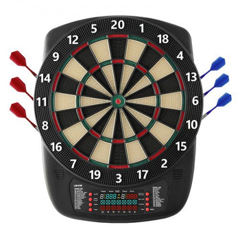 Electronic Dart Board, 13.5" Target Dartboard with 43 Games & 200+ Variations for Up to 8 Players, 6 Dart Shafts with Flights & 50 Soft Tips, Color LCD Scoring Screen for Home Party Game Rooms