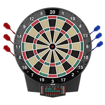 Electronic Dart Board, 15.5" Target Dartboard with 43 Games & 320+ Variations for Up to 8 Players, 6 Dart Shafts with Flights & 50 Soft Tips, Color LCD Scoring Screen for Home Party Game Room