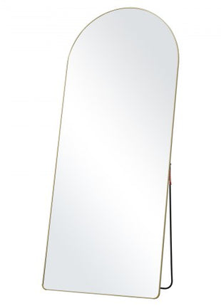 Arched Full Length Mirror, 71'' x 30'', Large Free Standing Leaning Hanging Wall Mounted Floor Mirror with Stand Aluminum Alloy Frame, Full Body Dressing Mirror for Living Room Bedroom, Black