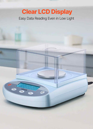 Analytical Balance, 200 g x 0.001 g, High Precision Accuracy Lab Scale, 13 Units Electronic Digital Analytical Balance with Glass Draft Shield and Weighing Pan, for Laboratory Jewelry Pharmacy