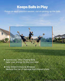 Soccer Goal 9 x 5 FT Soccer Goal for Backyard with Iron Frame PE Net, Durable Backstop, Target Net, Ground Stakes, Ropes, for Youth & Adults, Outdoor Sports, Backyard Practice Training Games