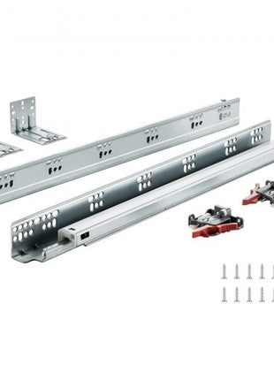 6 Pairs of 21 Inch Drawer Bottom Side Mount Rails, Heavy Duty Full Ball Bearing Extension Steel Track, Soft-Close Noiseless Guide Glides Cabinet Kitchen Runners with Locking Mechanism, 100 Lbs