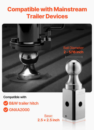 Gooseneck Ball Hitch, Compatible with 2-5/16 Inch Hitch Replacement Ball, Gooseneck Trailer Hitch Up to 30,000 lbs Load Capacity, Fit Off-road Rescue, RV Towing & Industrial Equipment Transport