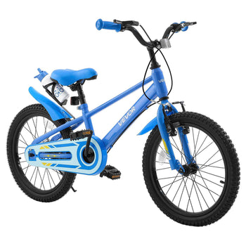 Kids Bike, 20 in Children Bicycle, with Kickstand BMX Style Blue, for Boys Girls Ages 7-13, Adjustable Seat & Handlebar, Front Brake and Rear Drum Brake, Cup Holder, High-Carbon Steel Frame