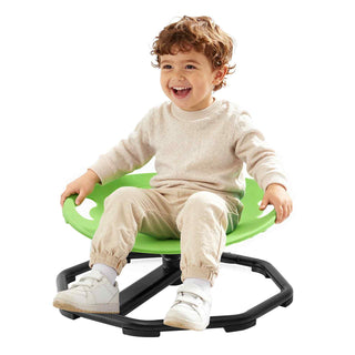 Spinning Chair for Autistic Kids Ages 2-6 Autism Sensory Toy 110 LBS, Sensory Swivel Seat Products for Children ADHD, Training Body Coordination Balance, 16.9" L x 14" W, Rounded Shape, Green